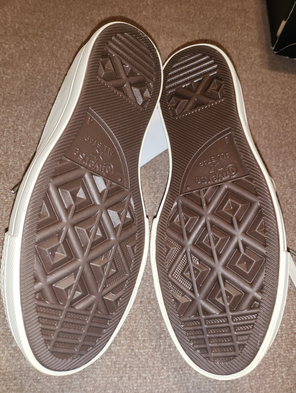 Converse Women’s Low Top Lace Sneakers in Cream - Picture 5 of 6